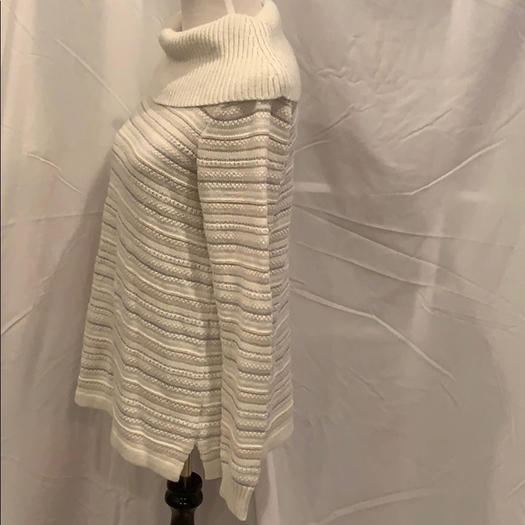 Cream striped cowl neck sweater by Charter Club - Picture 4 of 7